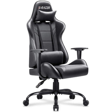 Homall Gaming Chair Office Chair High Back Racing Computer Chair PU Leather Adjustable Seat Height Swivel Chair Ergonomic Executive Chair with Headrest
